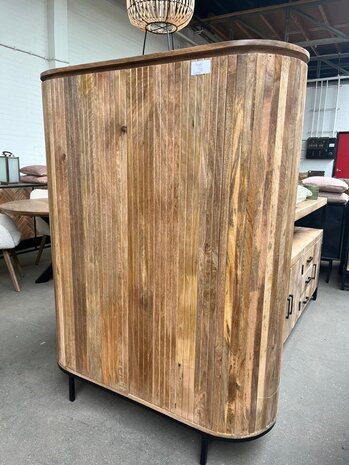 Kast Pedrera mangohout ribbel - Retro Natural Kast Pedrera mangohout ribbel - Retro Natural