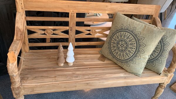 Stationsbank teak 130 cm