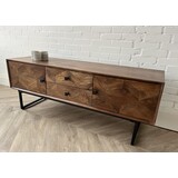 TV meubel Calpe 140 cm mangohout visgraat