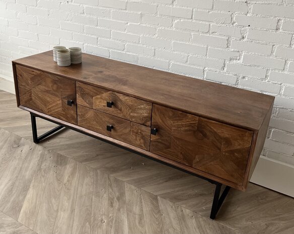 TV meubel Calpe 140 cm mangohout visgraat