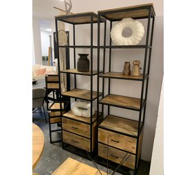 Set wandkasten 2 lades mangohout Set wandkasten 2 lades mangohout