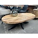 Salontafel deens ovaal mangohout zand Salontafel deens ovaal mangohout zand