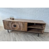 TV meubel Altea 160 carved mangohout TV meubel Altea 160 carved mangohout