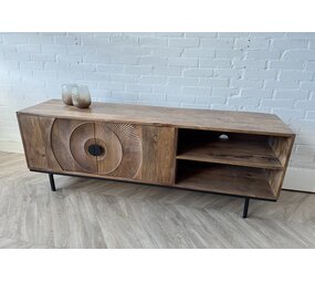 TV meubel Altea 160 carved mangohout TV meubel Altea 160 carved mangohout
