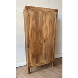 Dichte kast massief mangohout ribbel