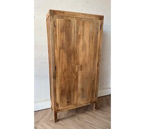 Dichte kast massief mangohout ribbel Dichte kast massief mangohout ribbel