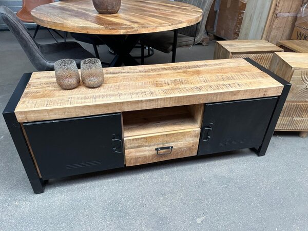 TV meubel Bas 150 cm mangohout TV meubel Bas 150 cm mangohout