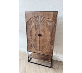 Kast Altea carved mangohout  - bruin of zwart Kast Altea carved mangohout  - bruin of zwart