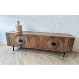 TV-meubel Altea carved mangohout - bruin of zwart - 180 TV-meubel Altea carved mangohout - bruin of zwart - 180