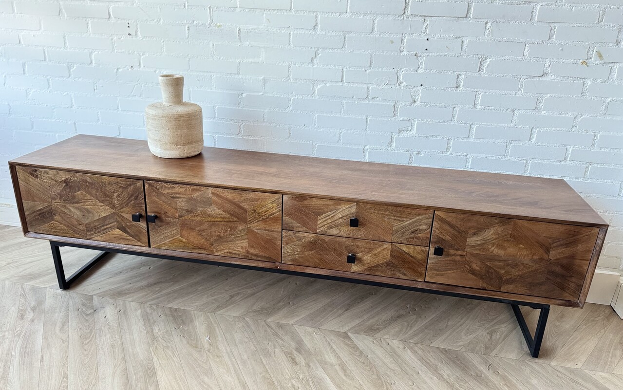 TV meubel Calpe ingelegd hout 140 cm