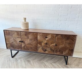 Dressoir Calpe ingelegd mangohout 175 en 200 Dressoir Calpe ingelegd mangohout 175 en 200