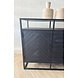 Dressoir Zarra zwart mangohout visgraat 200 cm Dressoir Zarra zwart mangohout visgraat 200 cm