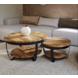 Salontafel Paras Ø65 cm mangohout natural Salontafel Paras Ø65 cm mangohout natural