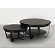 Salontafel Paras Ø90 cm mangohout zwart Salontafel Paras Ø90 cm mangohout zwart