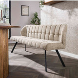 Eetkamerbank - 2 kleuren boucle/teddy