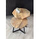 Set salontafels Napels mangohout metaal zwart Set salontafels Napels mangohout metaal zwart