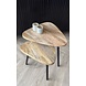 Set salontafels Milan triangle mangohout Set salontafels Milan triangle mangohout
