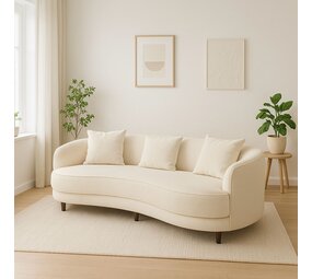 Bank Organisch XL White wafeltjes stof