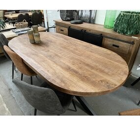 Eettafel deens ovaal mangohout moreno - 160 cm Eettafel deens ovaal mangohout moreno - 160 cm