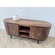 TV meubel Pedrera 140 cm mangohout ribbel TV meubel Pedrera 140 cm mangohout ribbel