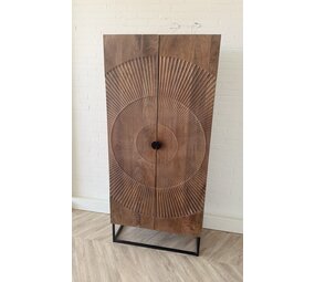 Kast Altea carved - mangohout ingelegd hout bruin en zwart Kast Altea carved - mangohout ingelegd hout bruin en zwart