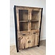 Kast New York / Britt - deur glas mangohout naturel Kast New York / Britt - deur glas mangohout naturel