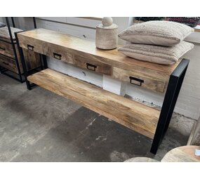 Wandtafel / sidetable 180 cm Britt mangohout Wandtafel / sidetable 180 cm Britt mangohout