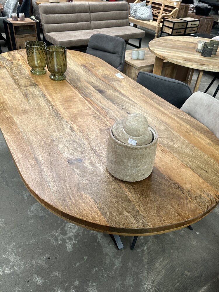 Eettafel deens ovaal mangohout 160 t/m 200 cm