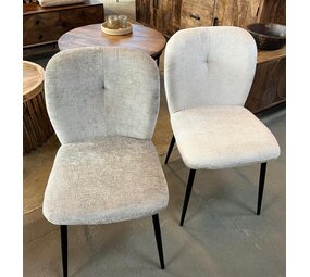 Eetkamerstoel Bobby - Teddy taupe/ White