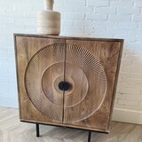 Dressoir Altea carved 80 cm mangohout moreno Dressoir Altea carved 80 cm mangohout moreno