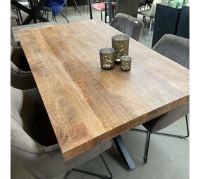 Eettafel Recht model 140 t/m 180 cm mangohout