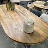 Eettafel deens ovaal mangohout Eettafel deens ovaal mangohout
