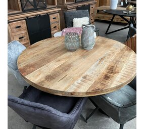 Ronde eettafel rustiek 140 of 160 Ronde eettafel rustiek 140 of 160