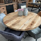 Ronde eettafel  rustiek 130