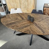 Eettafel ovaal visgraat - 3 afmetingen