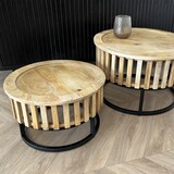 Salontafel Cadiz- zwart onderstel Salontafel Cadiz- zwart onderstel