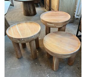 Salontafels set van 3 mangohout massief Salontafels set van 3 mangohout massief