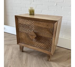 Nachtkasje Ibiza XL carved mango Nachtkasje Ibiza XL carved mango