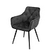 Eetkamerstoelen Houston velvetstof / adore grey antraciet Eetkamerstoelen Houston velvetstof / adore grey antraciet