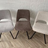 Eetstoel hk -teddy light grey