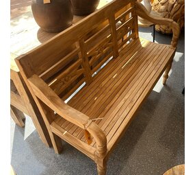 Stationsbank teak 130 cm