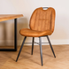Stoel Shelton - microvezelstof 3 kleuren: cognac, groen en antraciet Stoel Shelton - microvezelstof 3 kleuren: cognac, groen en antraciet