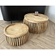 Salontafel Cadiz curve set van 2 - natural Salontafel Cadiz curve set van 2 - natural