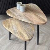 Set salontafels Milan triangle mangohout