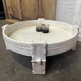 Salontafel chakki oud hout India Salontafel chakki oud hout India