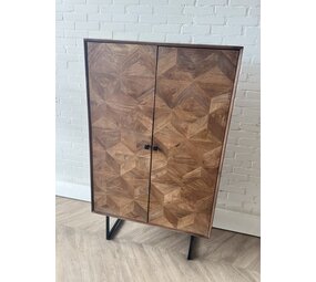 Kast Calpe - Brown mangohout metaal zwart Kast Calpe - Brown mangohout metaal zwart