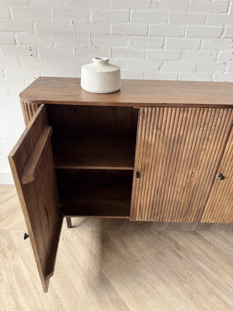 Dressoir Avila mangohout ribbel - 150 en 180 cm