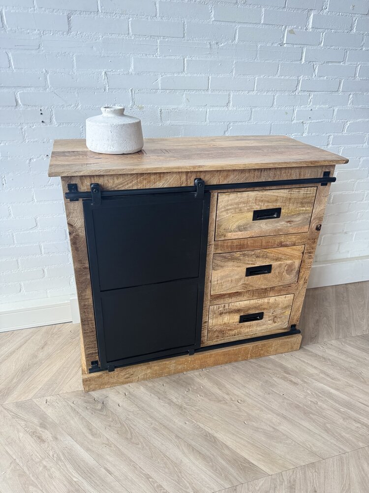 Dressoir Bilbao mangohout - 100 cm - Leverbaar medio juli Dressoir Bilbao mangohout - 100 cm - Leverbaar medio juli