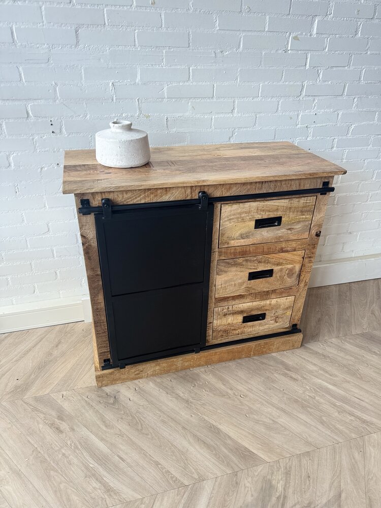 Dressoir Bilbao mangohout - 100 cm - Leverbaar medio juli Dressoir Bilbao mangohout - 100 cm - Leverbaar medio juli