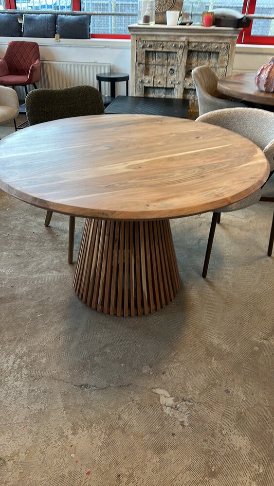 Ronde Eettafel acaciahout 120 en 140 cm
